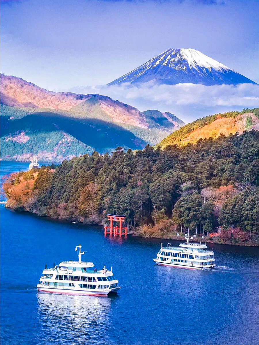 富士山與箱根「水陸空」探索之旅（贈箱根空車纜車　東京出發）