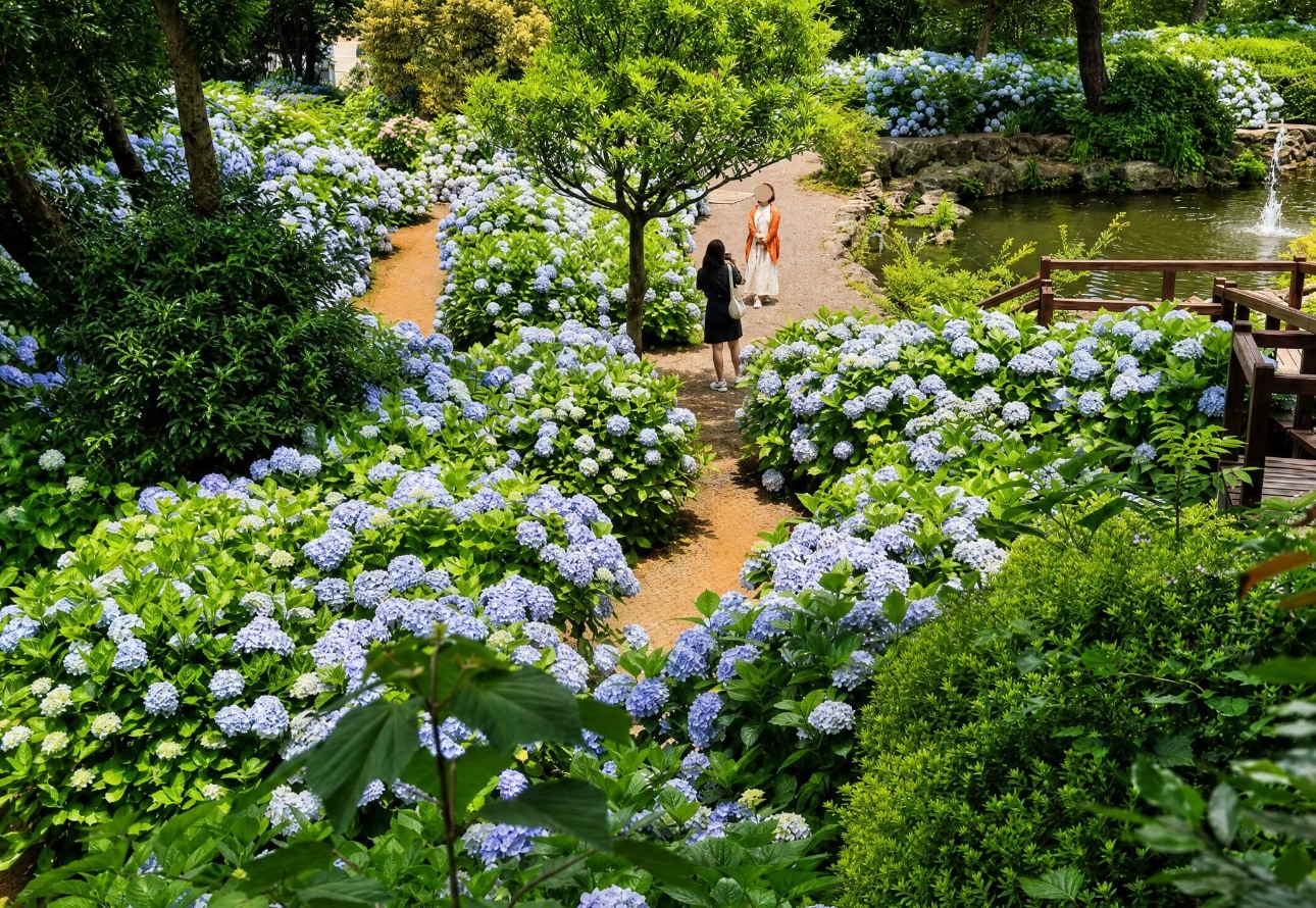 參觀休愛里自然生活公園(7月初至8月中旬)
在寧靜的花園中,欣賞數千朵盛開的繡球花,這是濟州島最受歡迎的季節性景點之一。 參觀休愛里自然生活公園(7月初至8月中旬)
在寧靜的花園中,欣賞數千朵盛開的繡球花,這是濟州島最受歡迎的季節性景點之一。