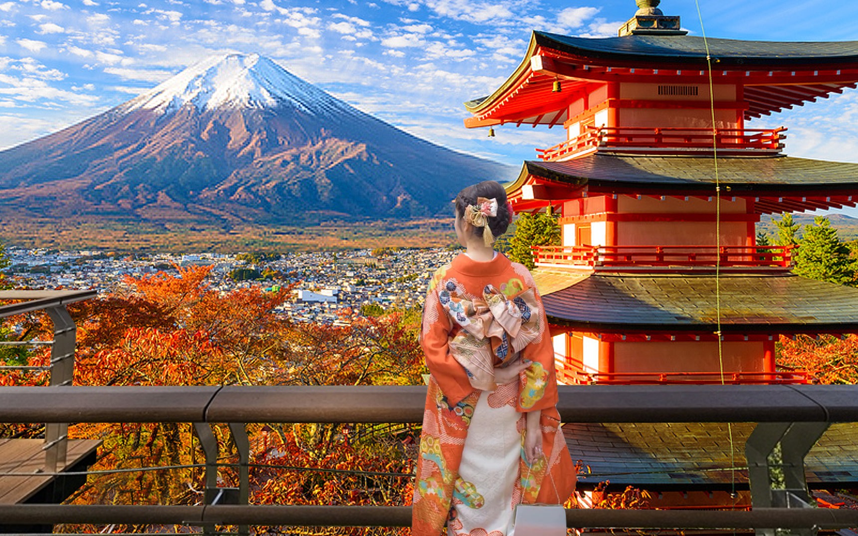 [One-Day Tour Exploring the Magnificent Views of Mount Fuji] Arakurayama Sengen Park & Lake Kawaguchi Oishi Park & Oshino Hakkai & Instagram-Famous Lawson & Nikawa Tokeiten (Departure from Tokyo)