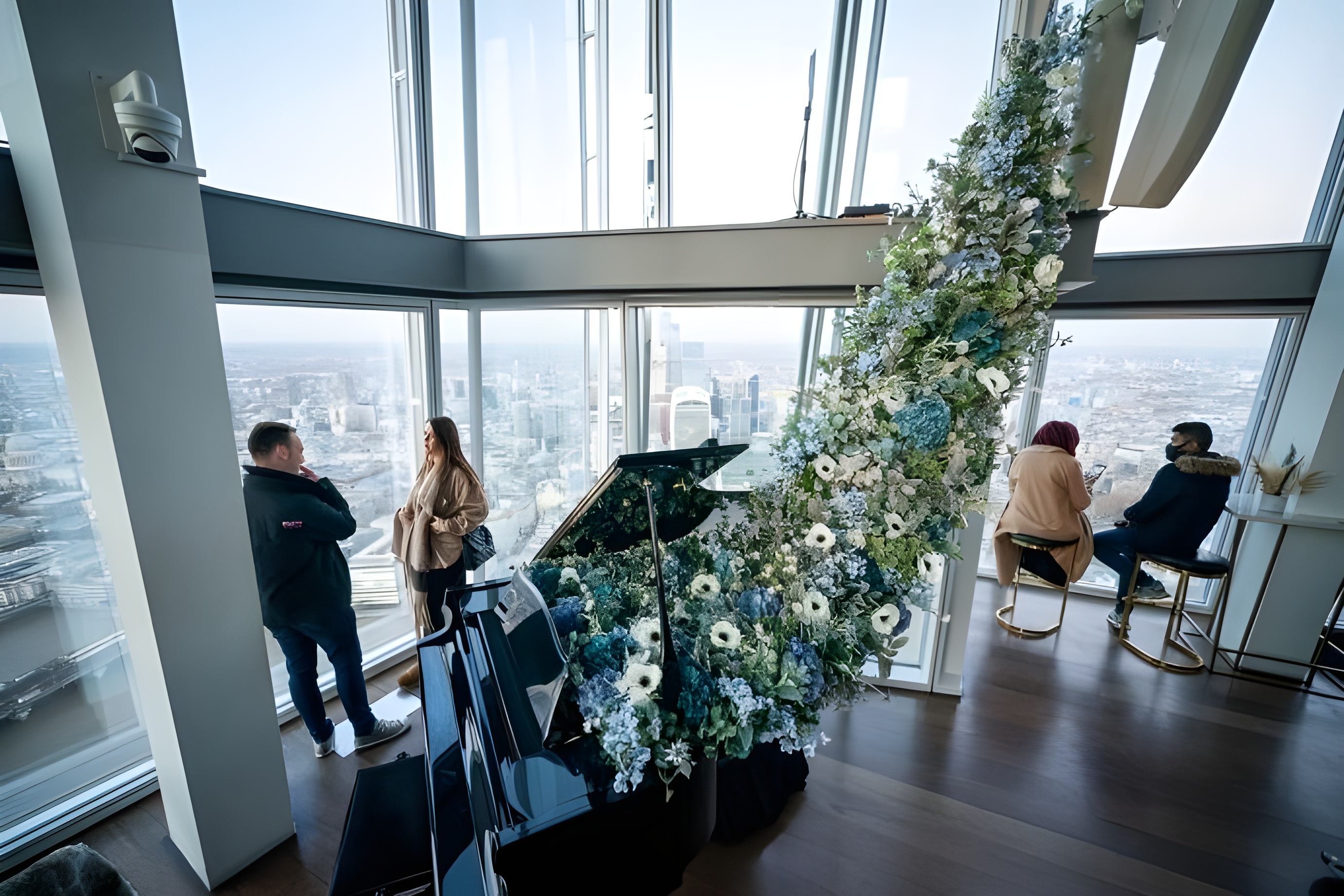 Capture sweeping cityscapes from floors 68, 69, and the open-air sky deck