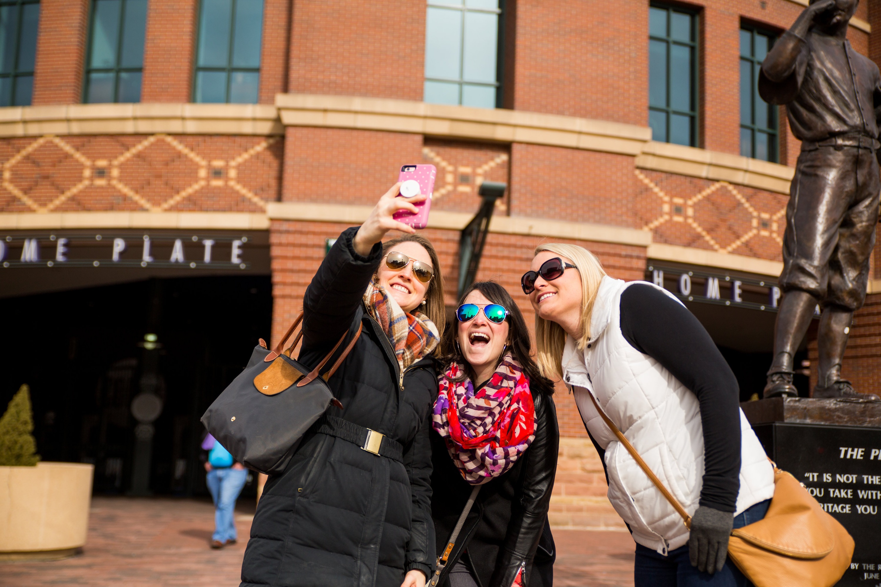 Capturing memories and smiles at the home plate! 🥳📸 #FriendshipGoals #GameDayVibes