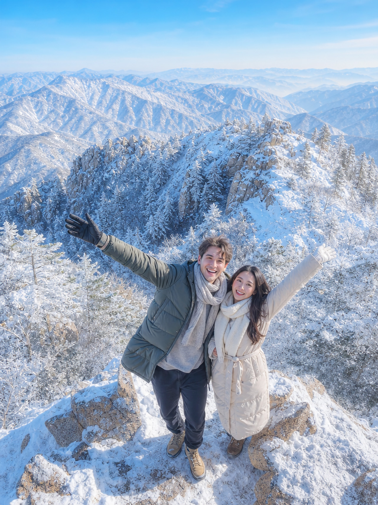 ❄️冬季，大關嶺Samyan牧場變成一片廣闊的閃亮雪原。這裡寧靜而美麗，彷彿一個雪花球中的場景。