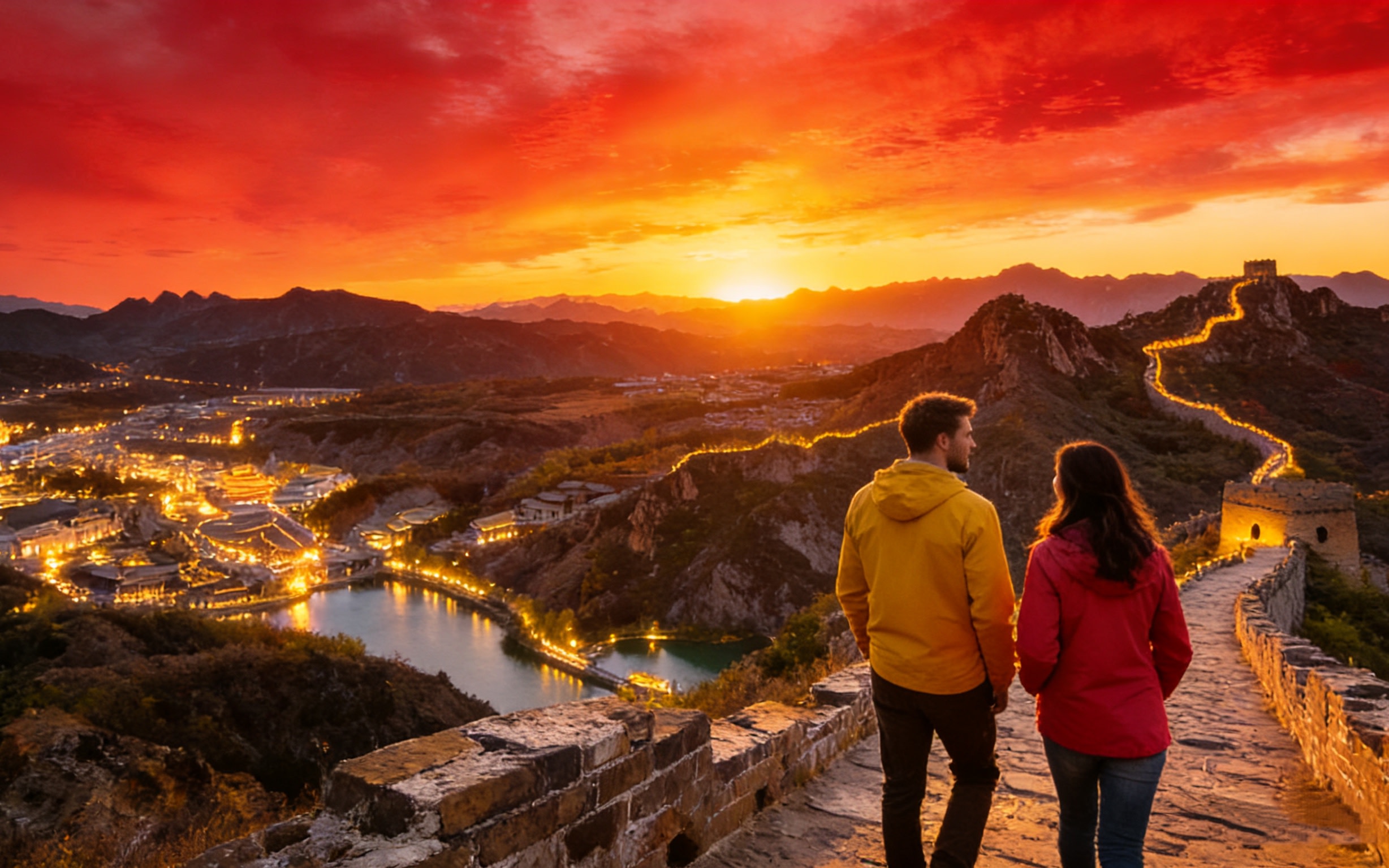 Beijing Private Tour:Jinshanling Hike+Simatai Sunset&Gubei Watertown