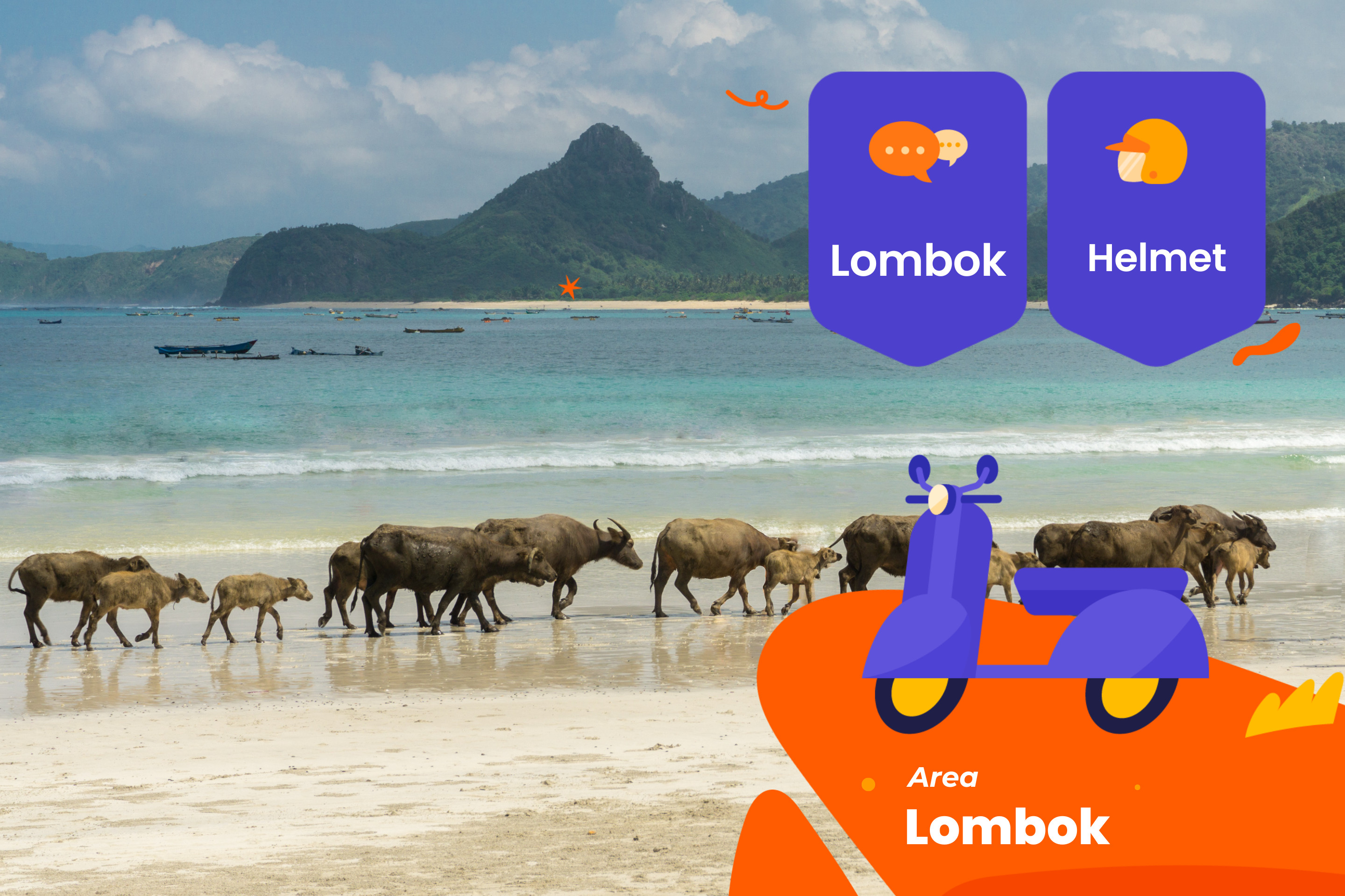 Motorbike Rental in Lombok Area