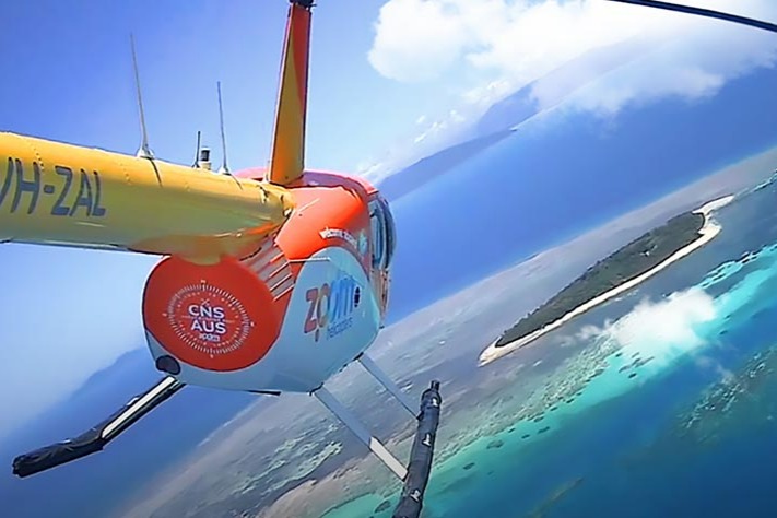 Flight Over Great Barrier Reef with a Stopover at Sandy Cay