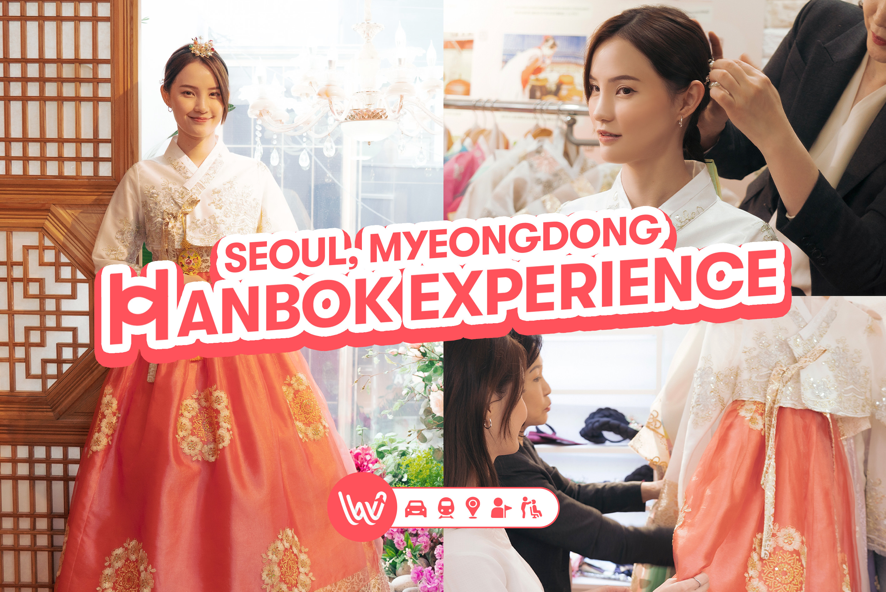 Traditional Hanbok Experience in Myeong-dong with In-House Studio (By Wondertrip)