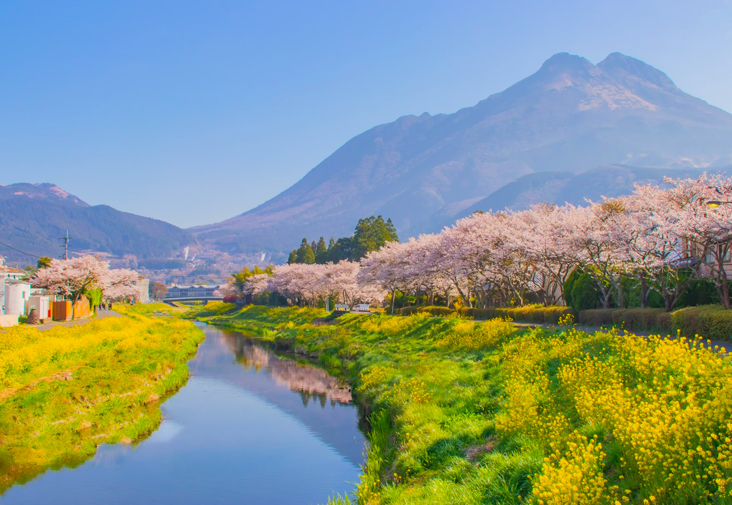 ♨️ 湯布院小鎮｜溫泉文藝秘境
九州熱門溫泉小鎮，依由布嶽而建，金鱗湖晨霧絕美，文藝清新如動畫場景。