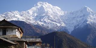 Village and the mountains