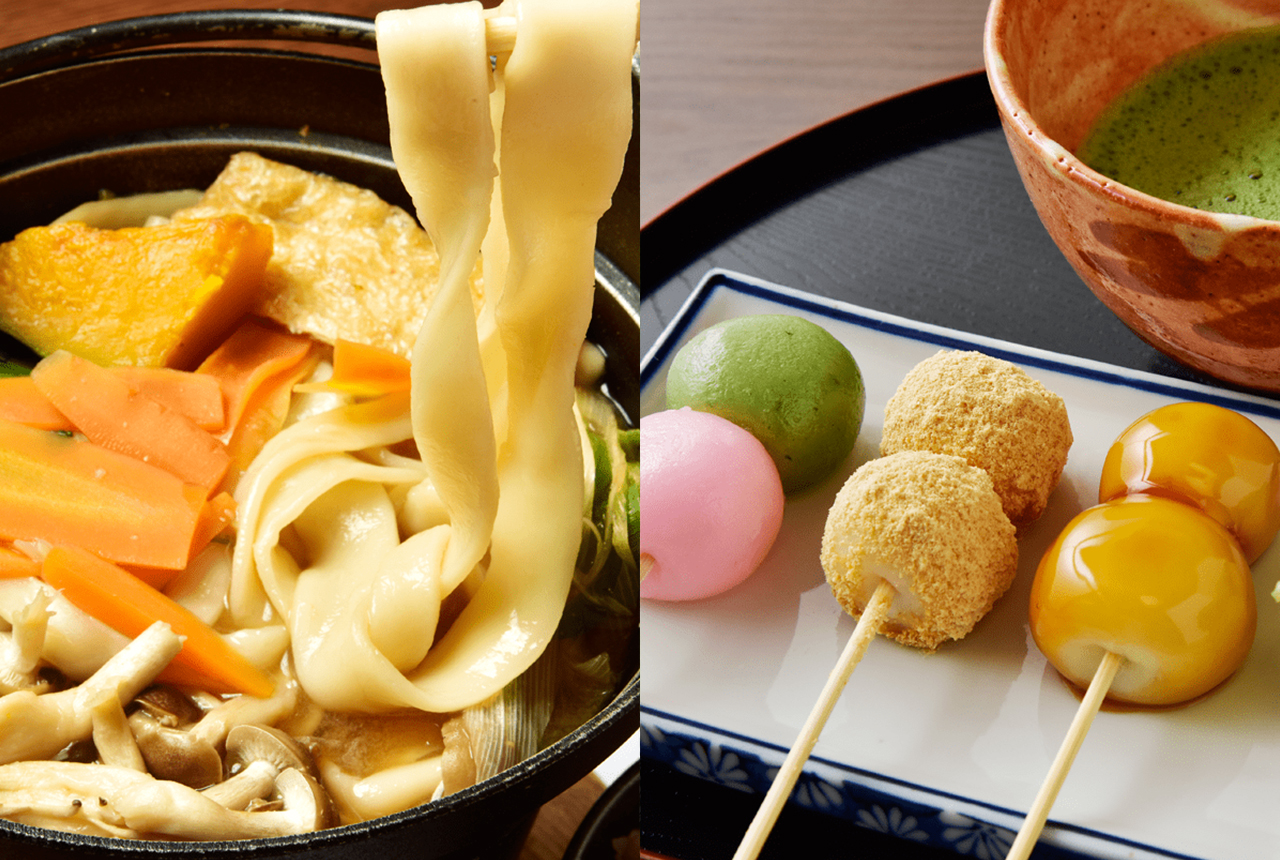 村內的建築有餐廳、小店和紀念品商店，可以品嚐鄉土料理或選購特色手信帶回家。