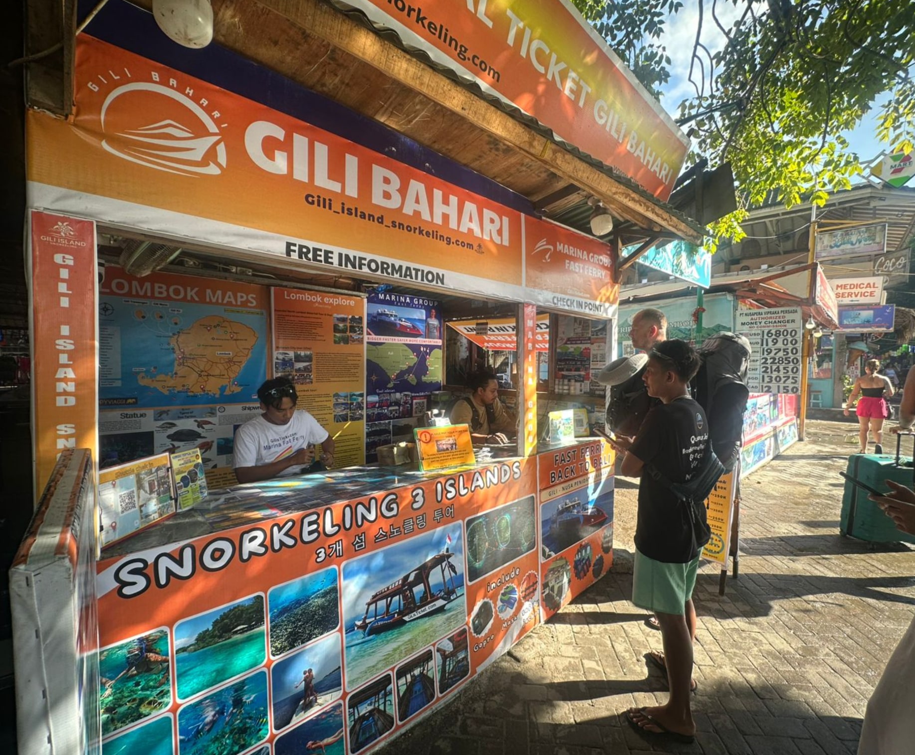 Marina group counter in Gili Trawangan