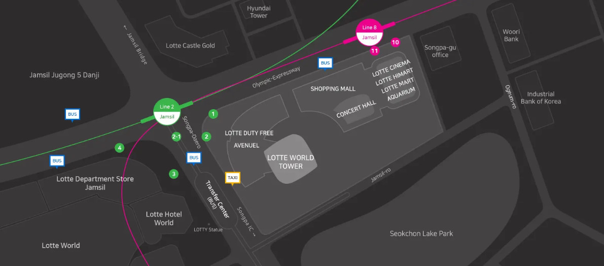 Lotte World Aquarium Area Map