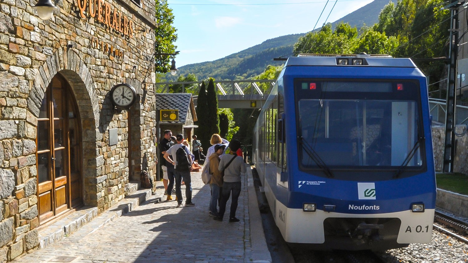 Board the scenic rack railway in Queralbs, ready for an unforgettable journey into the Pyrenees mountains