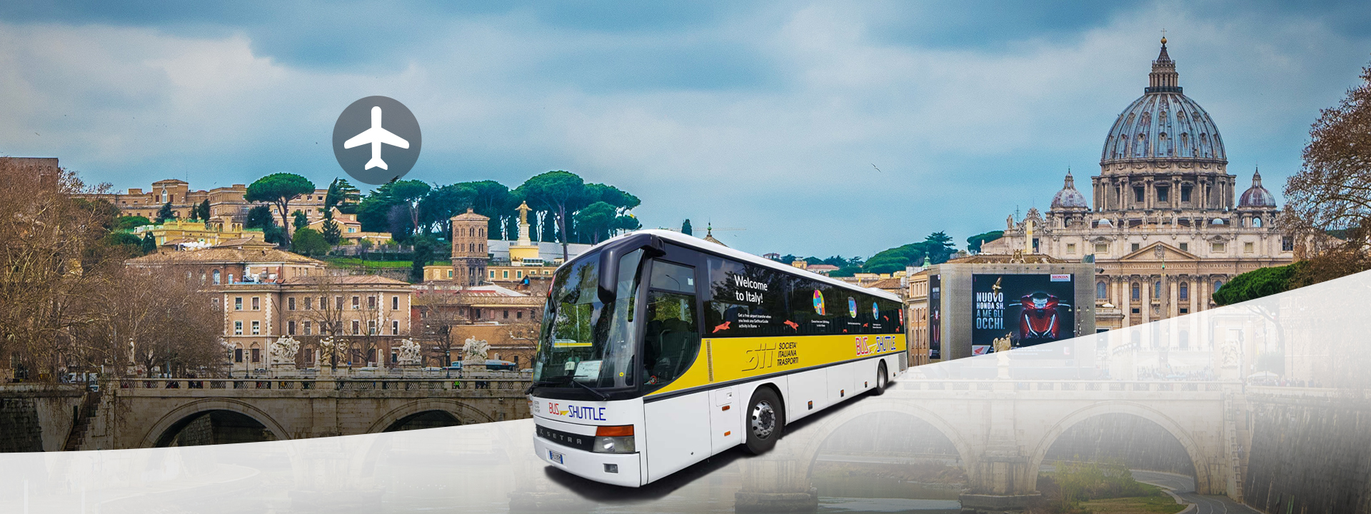 錢皮諾機場（CIA）往 / 返羅馬單程巴士票（SIT Bus Shuttle提供）