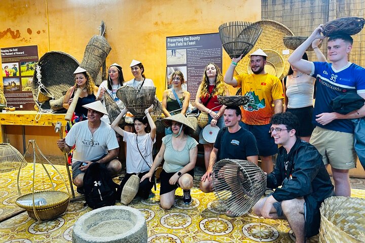 Traditional Farming & Fishing by “nom” (fishing-tackle) at Tam Coc