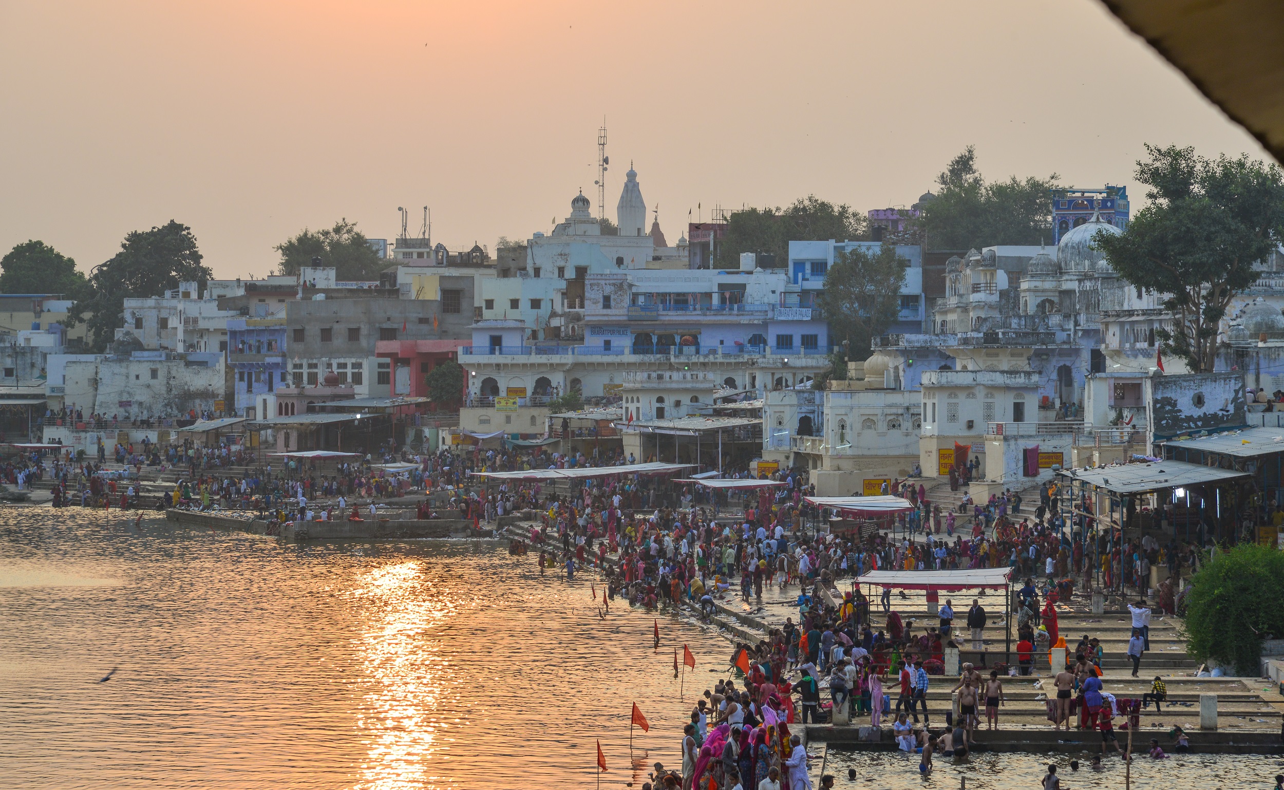 Evening view of Pushkar Ghat.