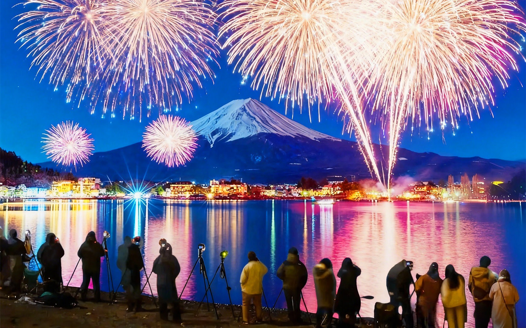 Mount Fuji Winter Fireworks - Saiko Iyashi no Sato Nenba / Ice Tree Festival & Lake Kawaguchi Day Trip (From Tokyo)