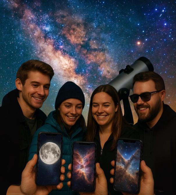 Take a everlasting photo with your phone through the telescope