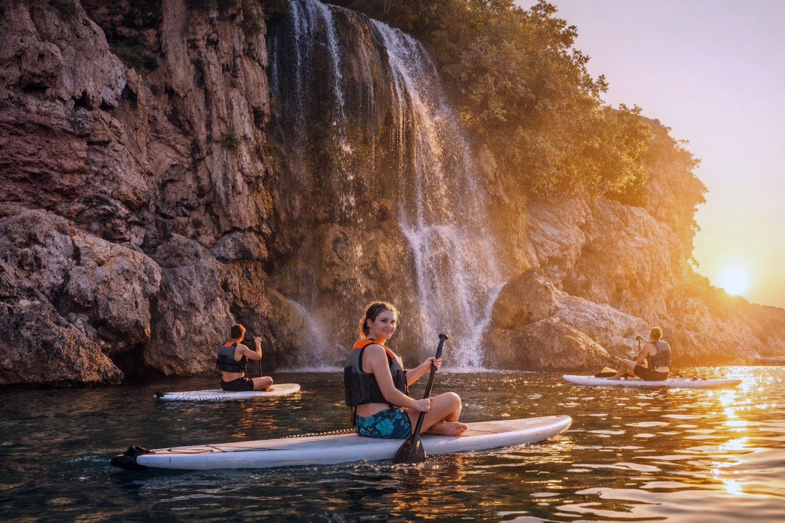 Antalya Lara: Sunrise SUP and Kayak Tour with Instructor