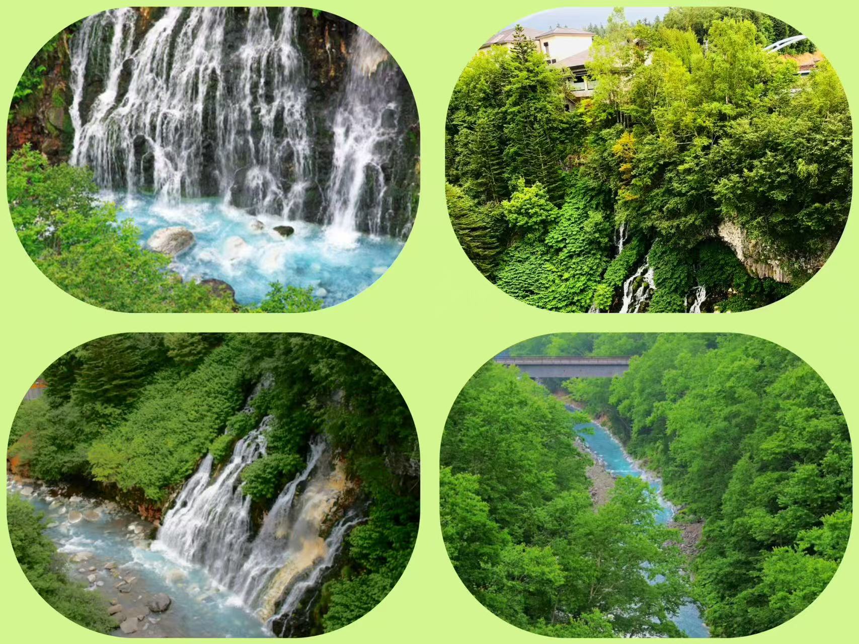 ✧⁺白鬚瀑布，像一縷縷白色的鬍鬚輕輕垂落。
※7-9月行程調整為前往富田農場停留約60分鐘，欣賞浪漫紫色花海