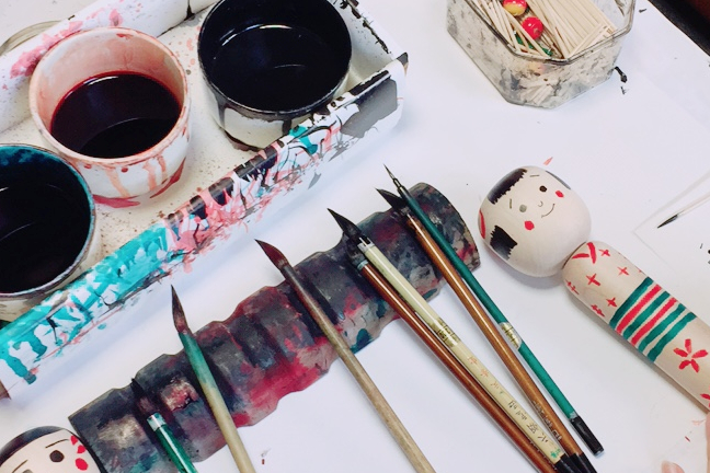 Kokeshi Doll Painting Experience at Zao Onsen