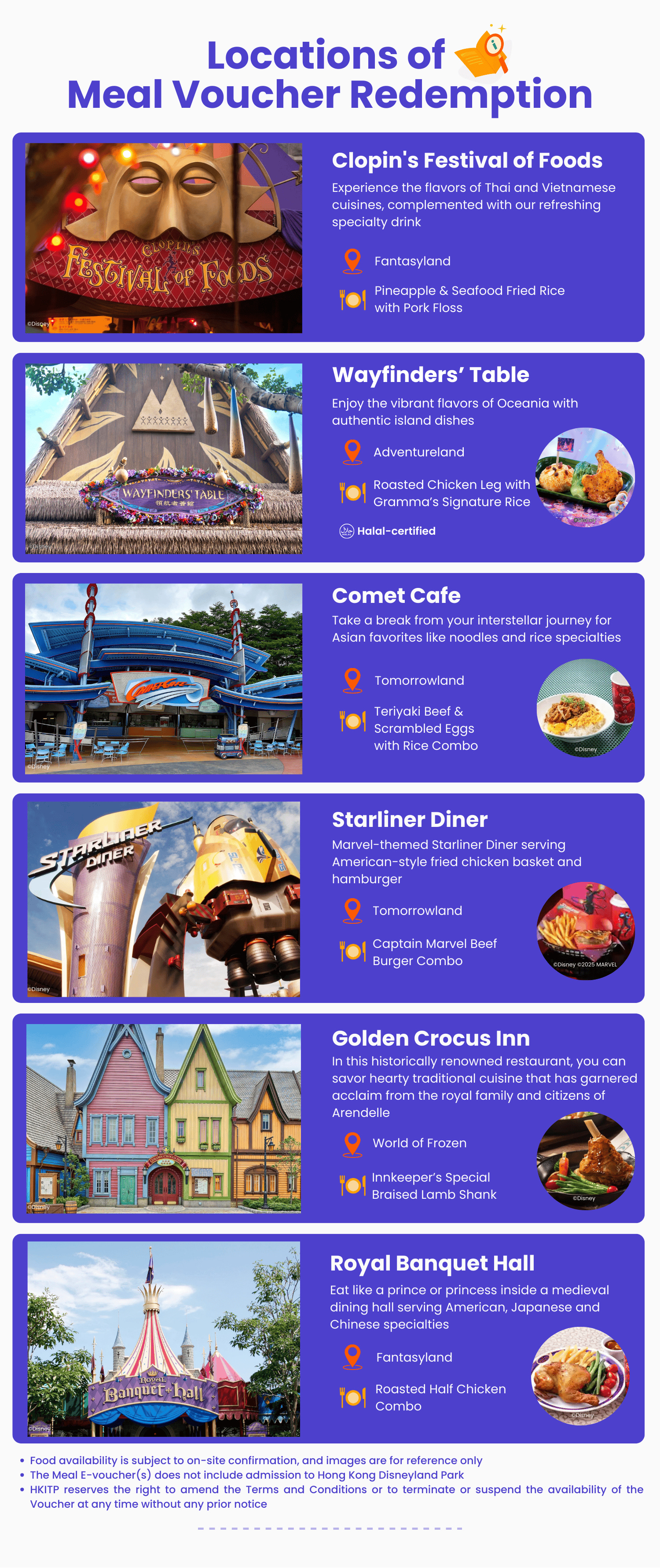 Lunch/Dinner Redemption Locations