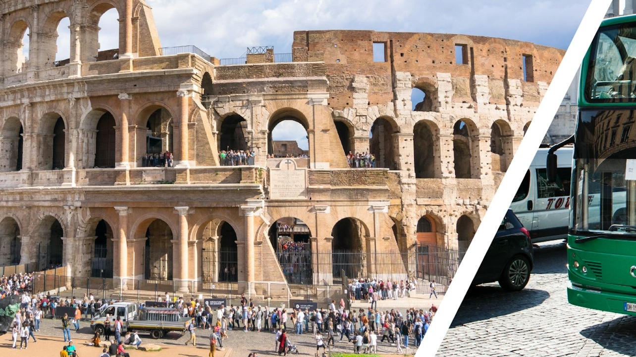 羅馬鬥獸場 (Colosseum)、古羅馬廣場 (Roman Forum) 和帕拉蒂尼山 (Palatine Hill) 門票，羅馬隨上隨下巴士