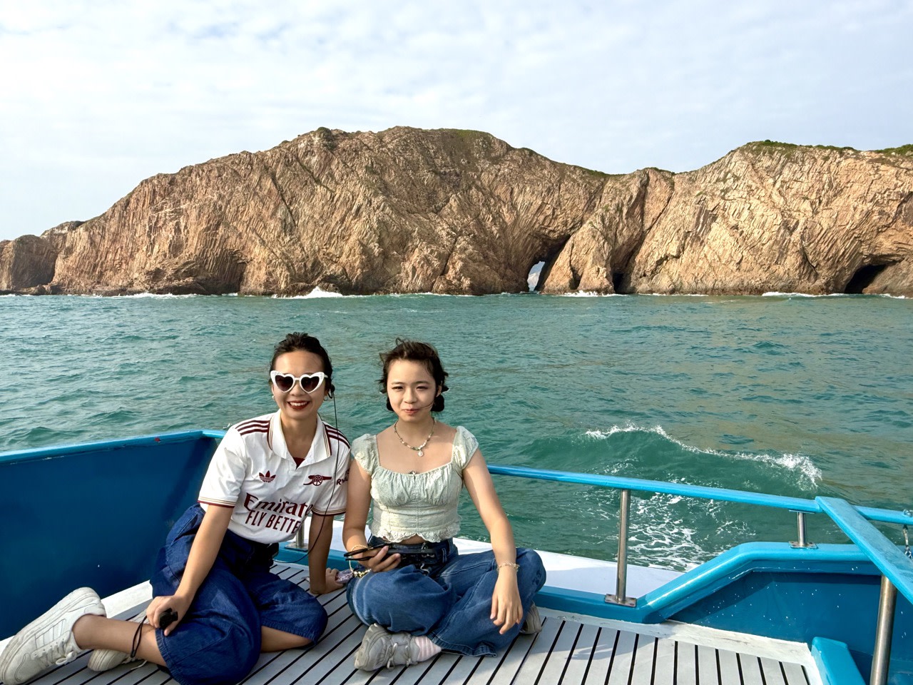 Little Taiwan Cave, Wang Chau, Hong Kong UNESCO Global Geopark (Yacht Cruise through Four Sea Arches Volcano in Hong Kong)