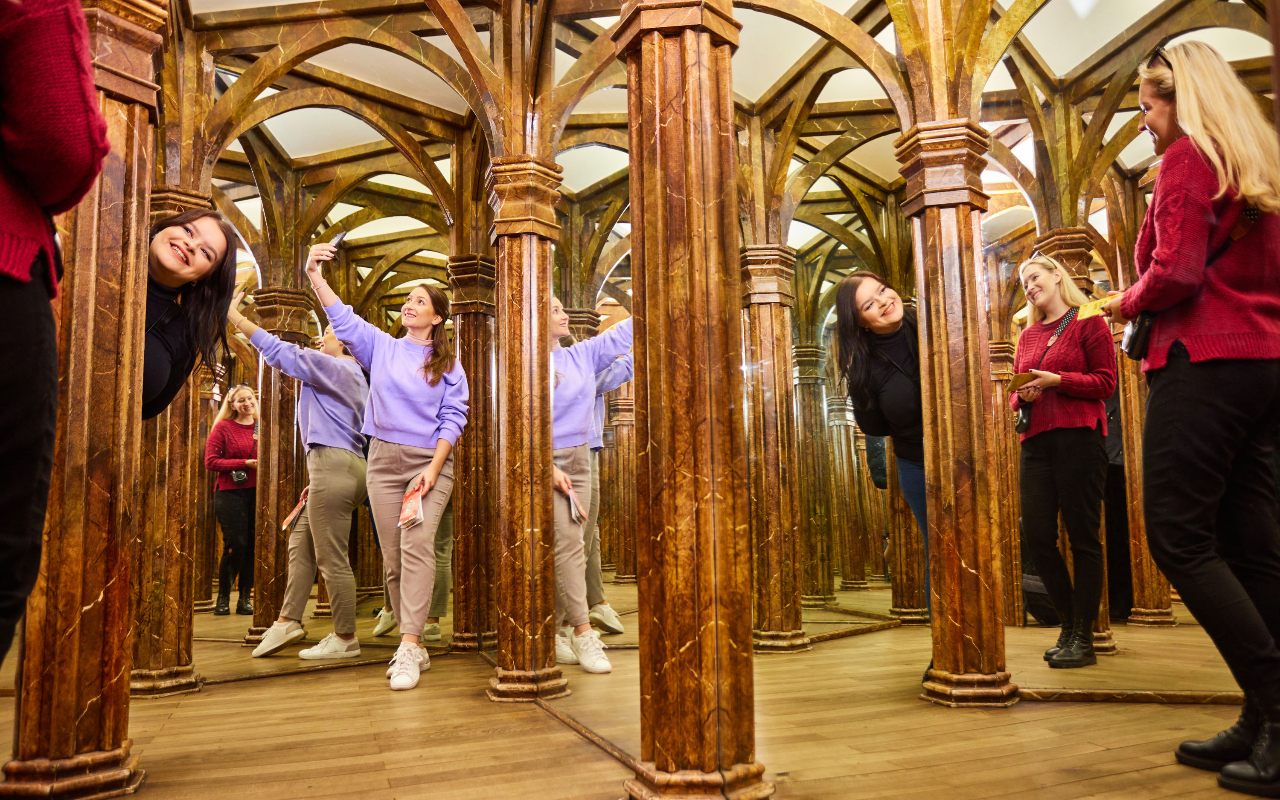 Enjoy endless laughs and reflections at the Mirror Maze with your pass