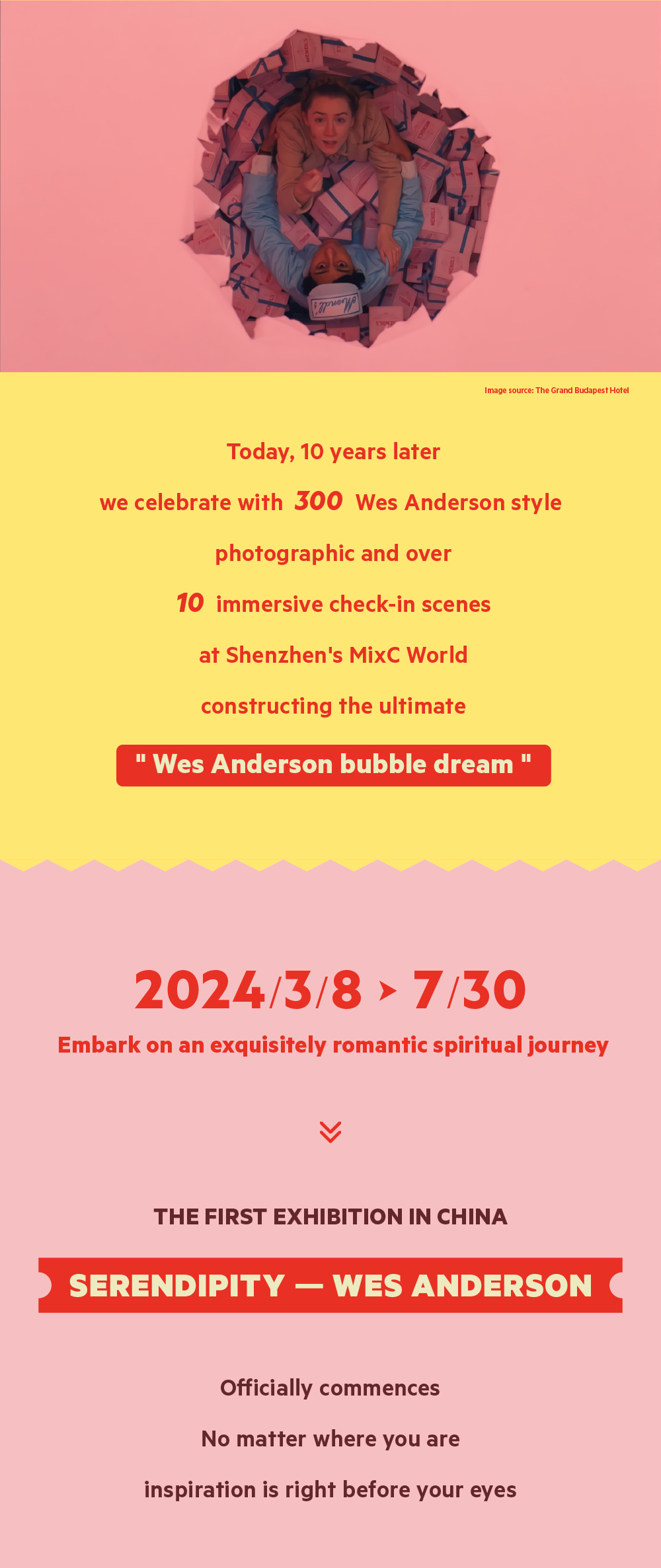 Tickets for the exhibition "Encounter - Wes Anderson"