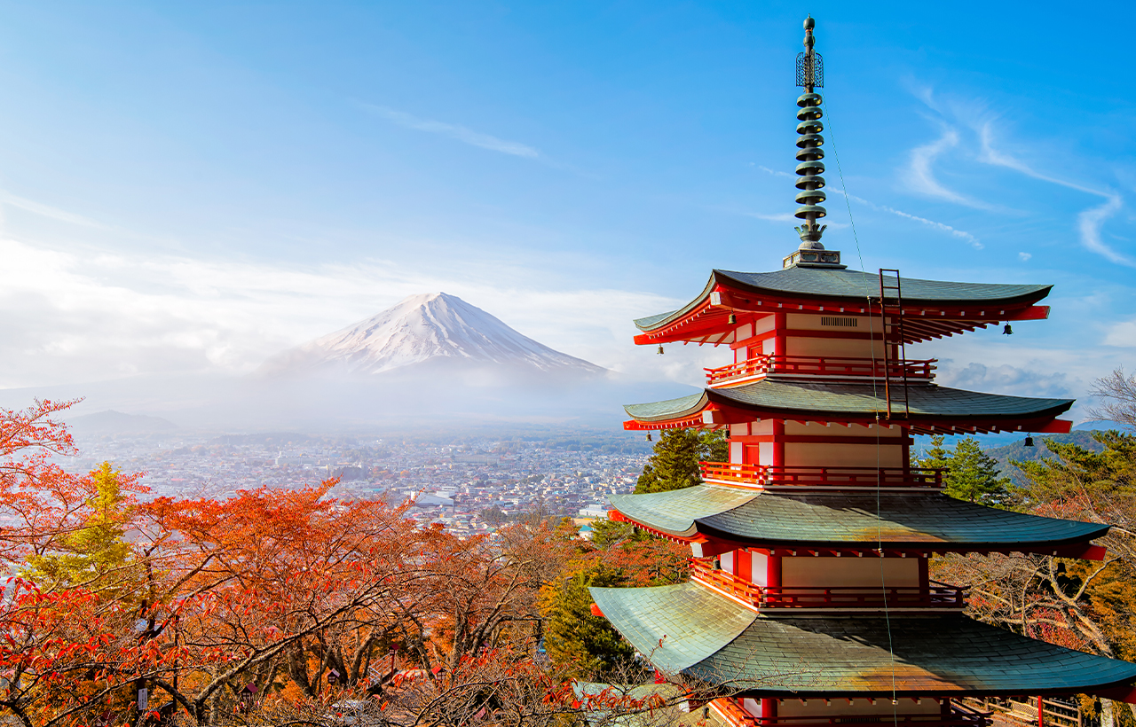 富士山探索之旅-新倉山淺間公園·天梯小鎮·忍野八海·河口湖大石公園·西湖療愈里根場一日遊