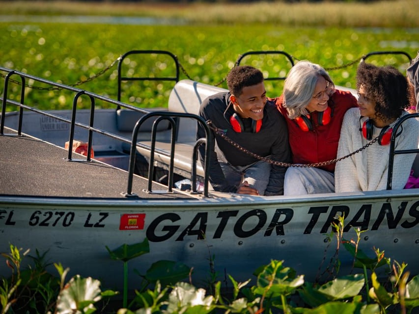 Feel the thrill of the airboat ride as it speeds through the Everglades