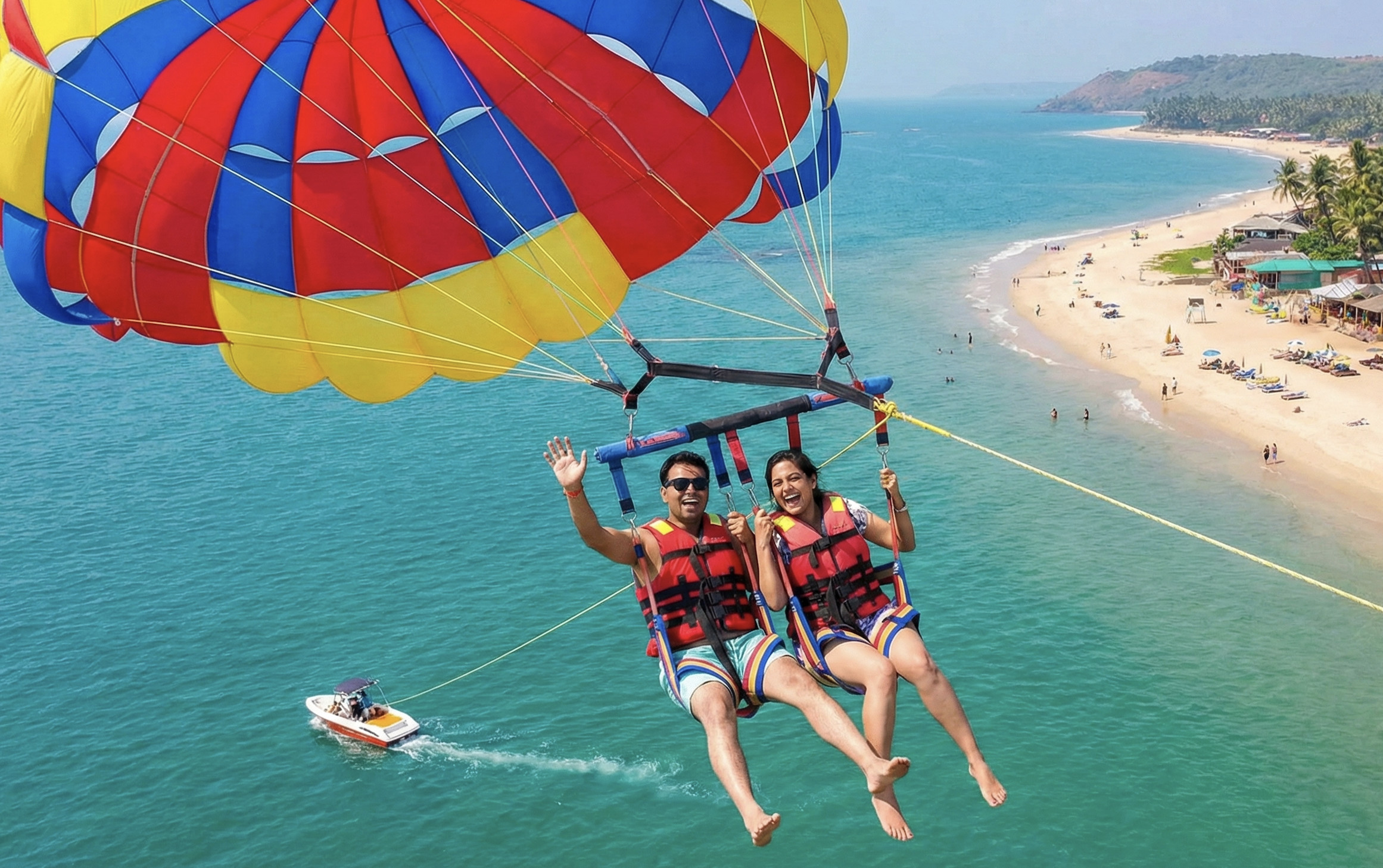 Baga Beach: Couple Parasailing Ride