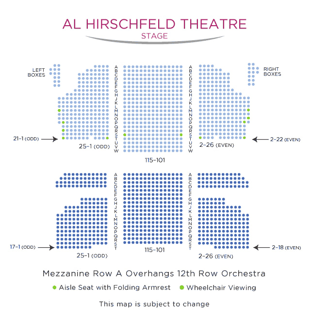 Al Hirschfeld Theatre seating chart