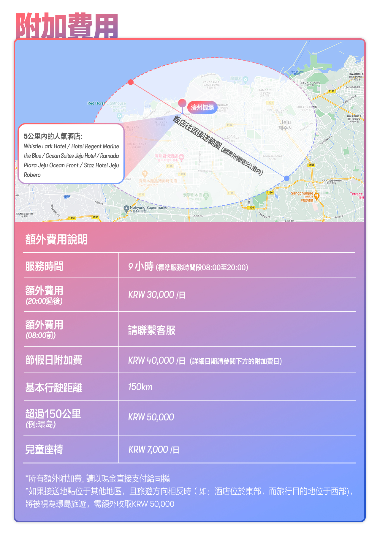 濟州島私人包車遊，帶專業司機兼導遊