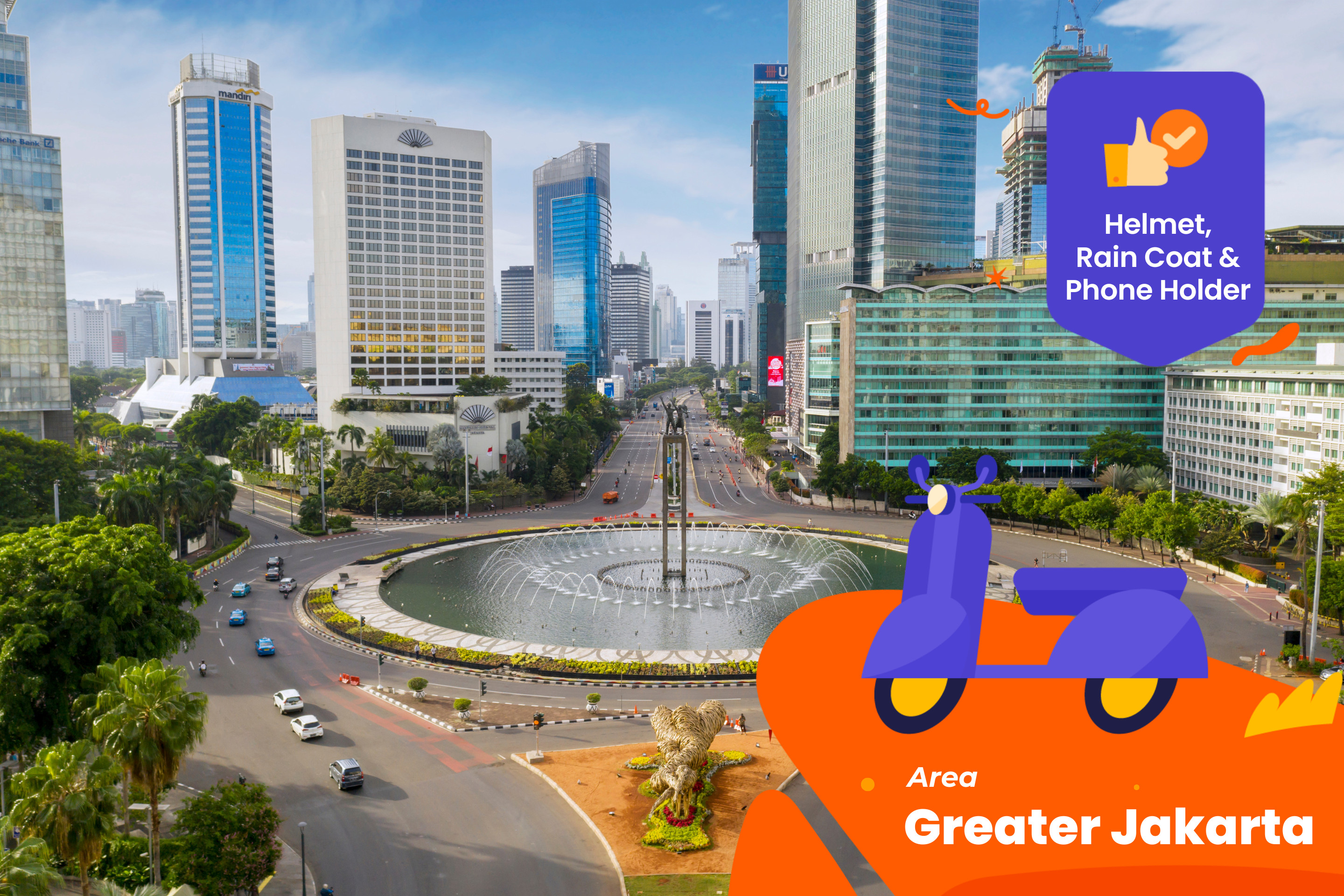 雅加達、德波和茂物地區機車租賃