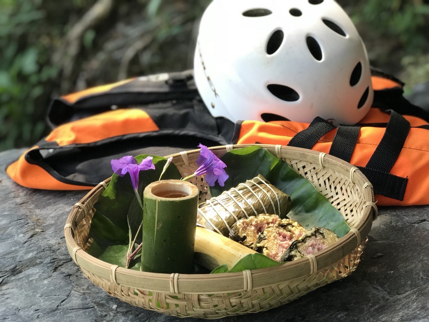 Local dish for lunch during River Tracing Experience in Taitung