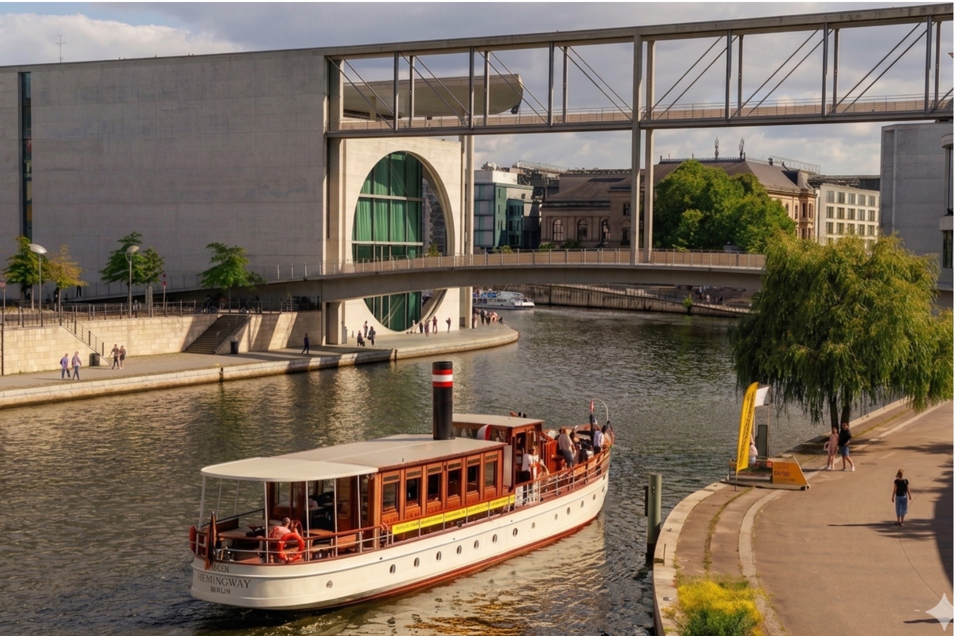 Berlin: Sightseeing on the historic Salon Ship HEMINGWAY