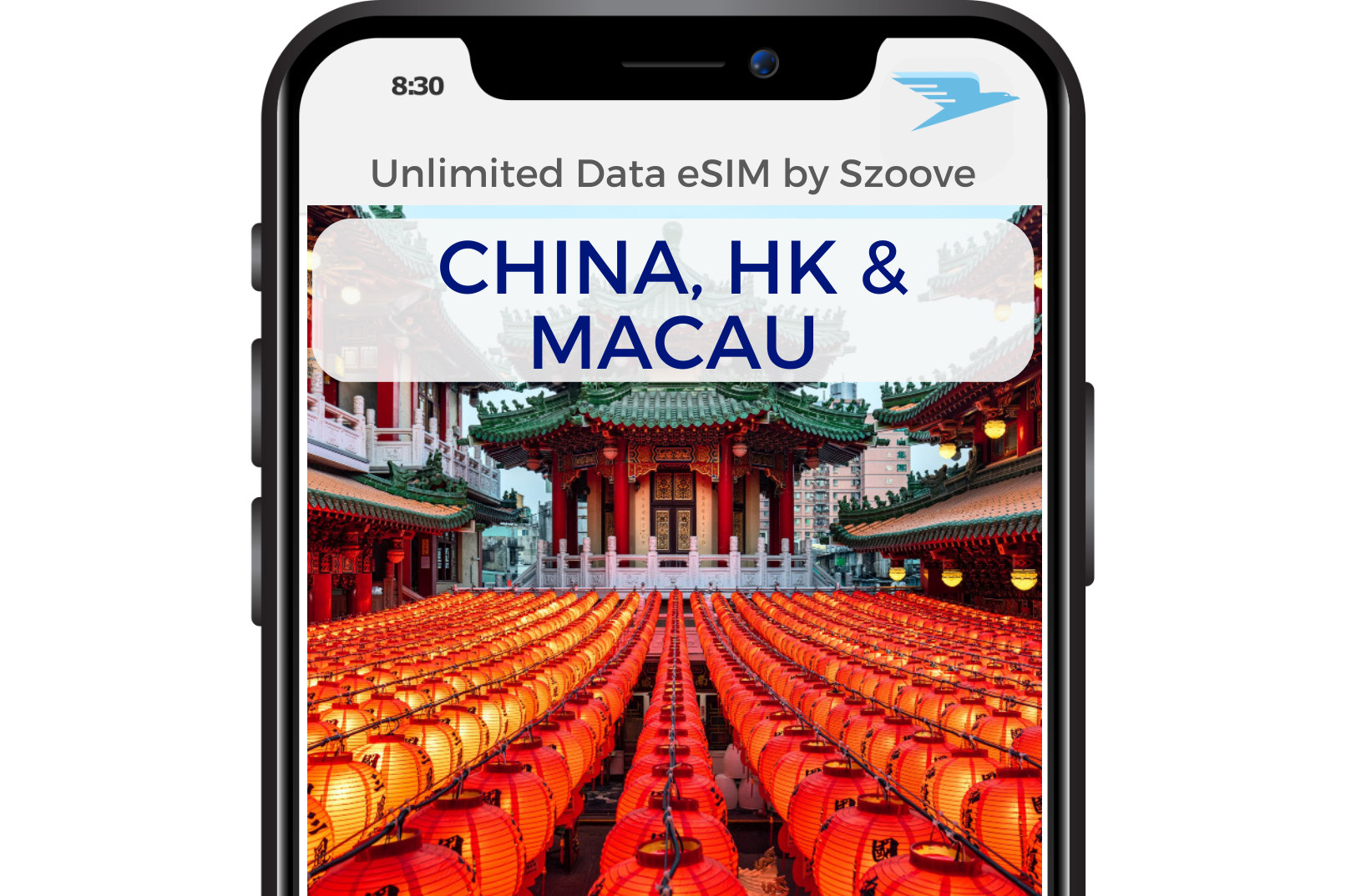中國＆香港＆澳門每日 1GB 無限流量限速 eSIM 卡