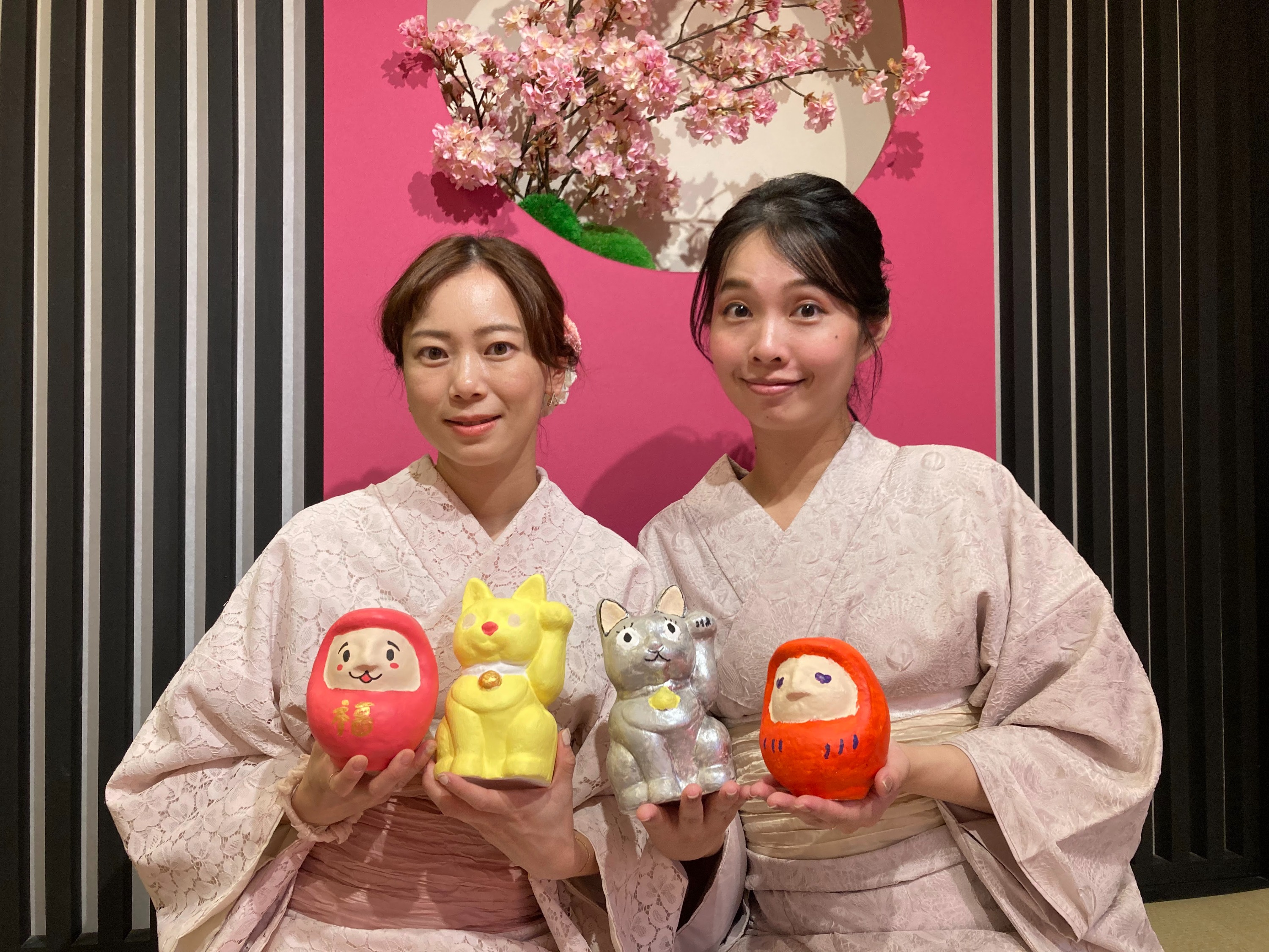 東京日式達摩、招財貓、狐狸面具製作體驗