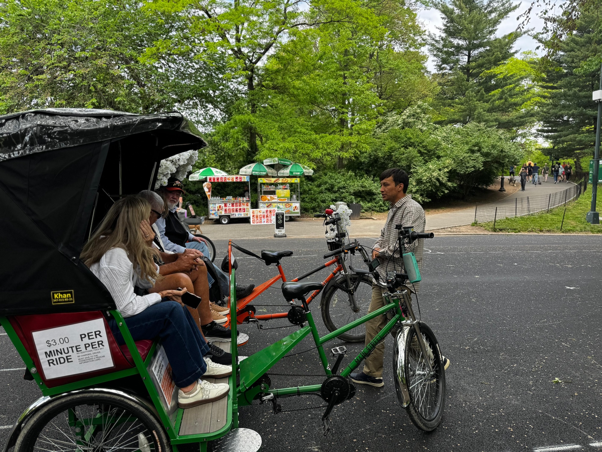 Ride comfortably through Central Park on a scenic pedicab tour with local charm