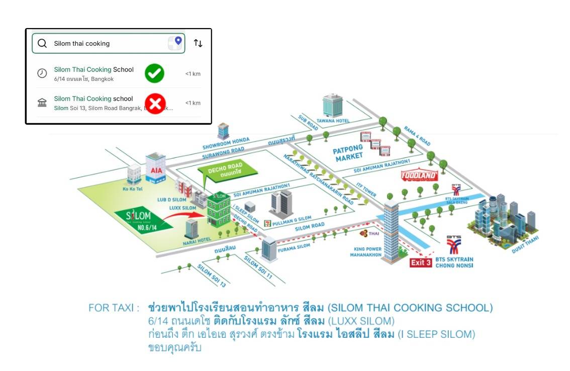 Silom Thai Cooking School Map