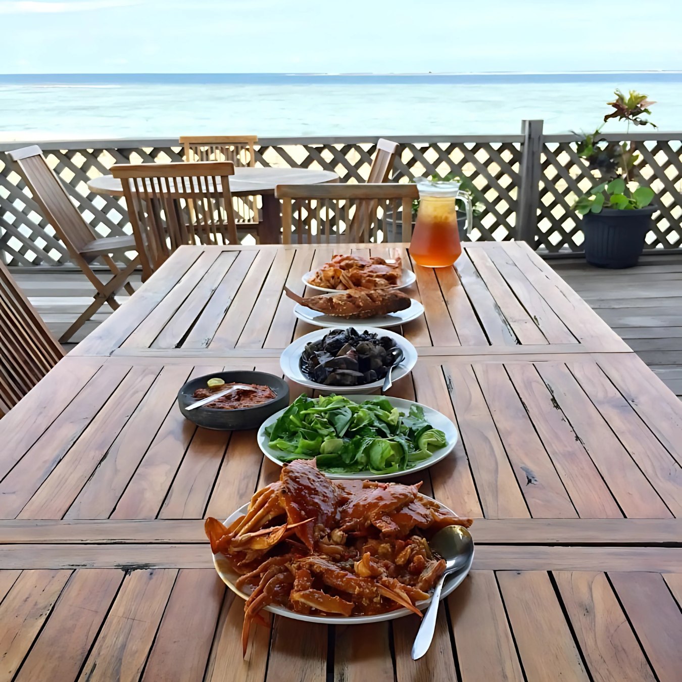 海邊鮮美海鮮饗宴