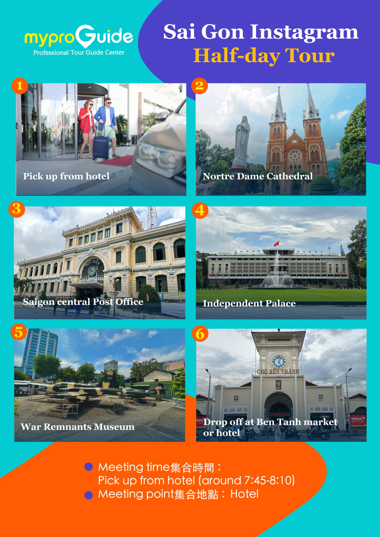 Sai Gon Instagram Half-day Tour with Iconic of Ho Chi Minh City