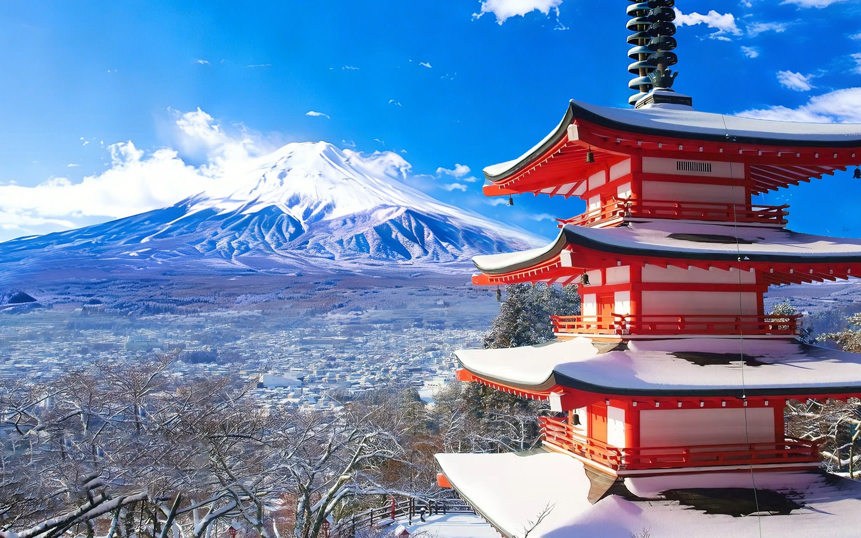 [One-Day Tour Exploring the Magnificent Views of Mount Fuji] Arakurayama Sengen Park & Lake Kawaguchi Oishi Park & Oshino Hakkai & Instagram-Famous Lawson & Nikawa Tokeiten (Departure from Tokyo)