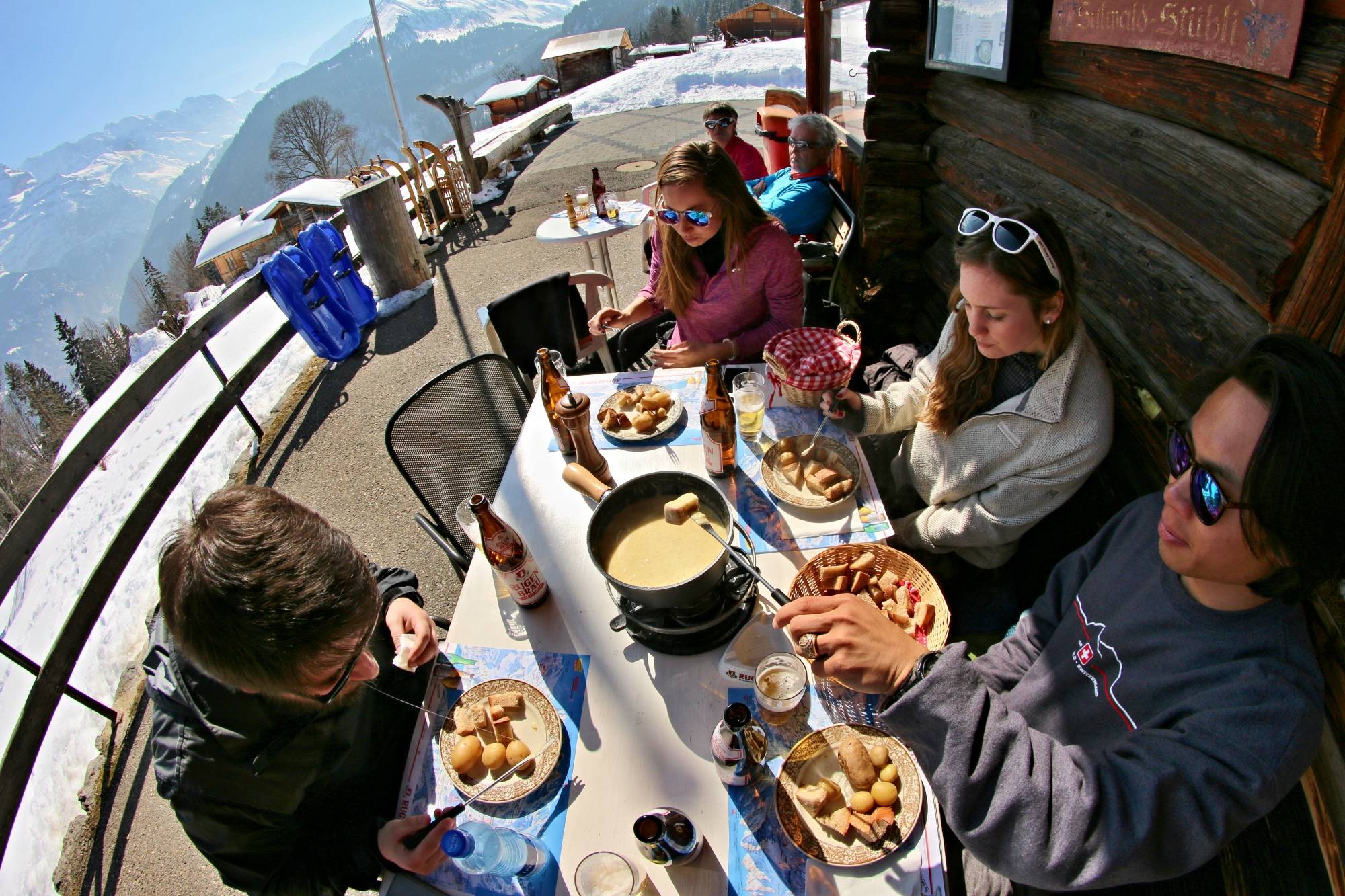 Winter Alpine Adventure: Snowshoe, Sledding and Fondue Lunch