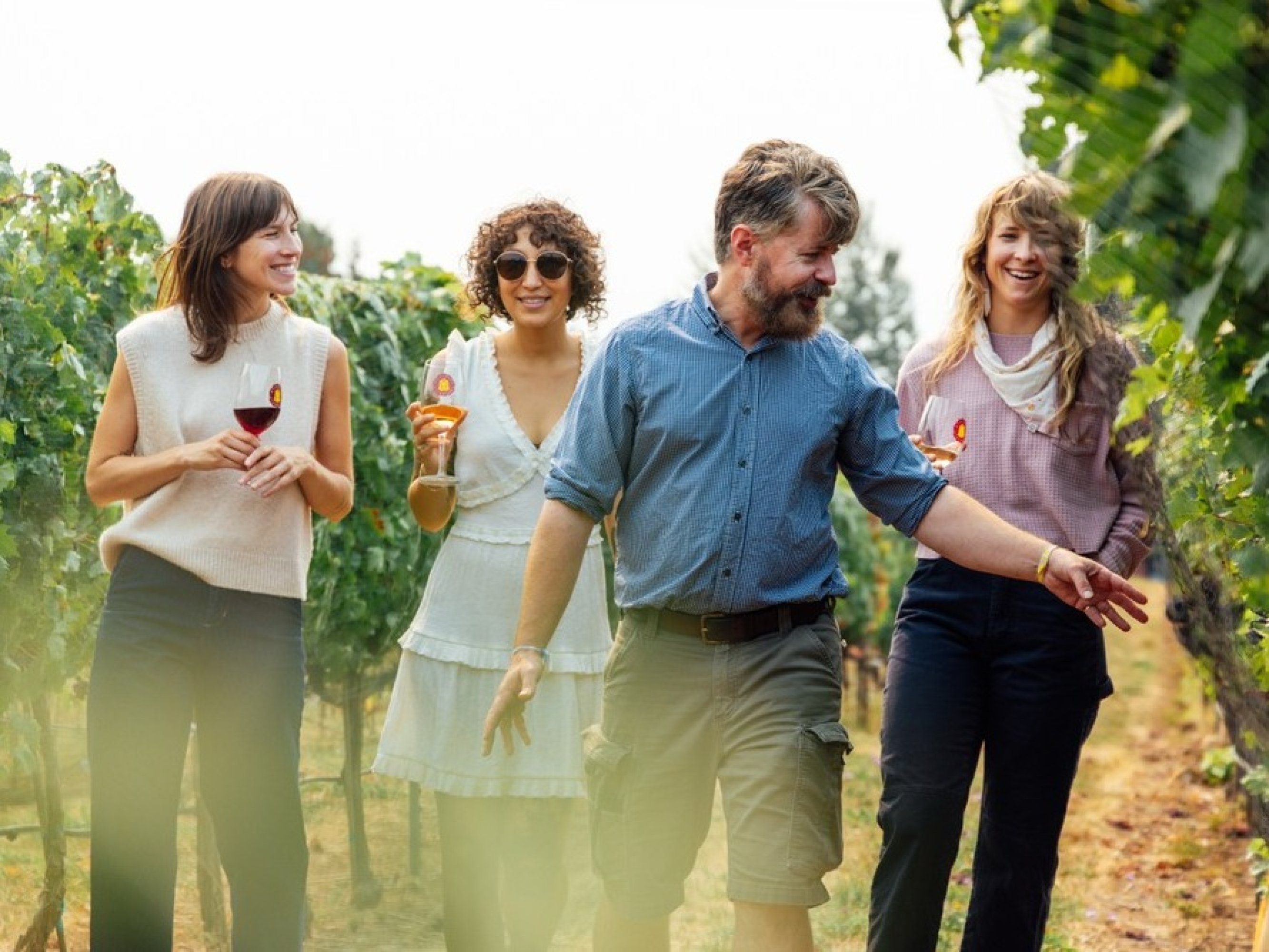 Savoring the local wine amidst the scenic Columbia Gorge vineyards