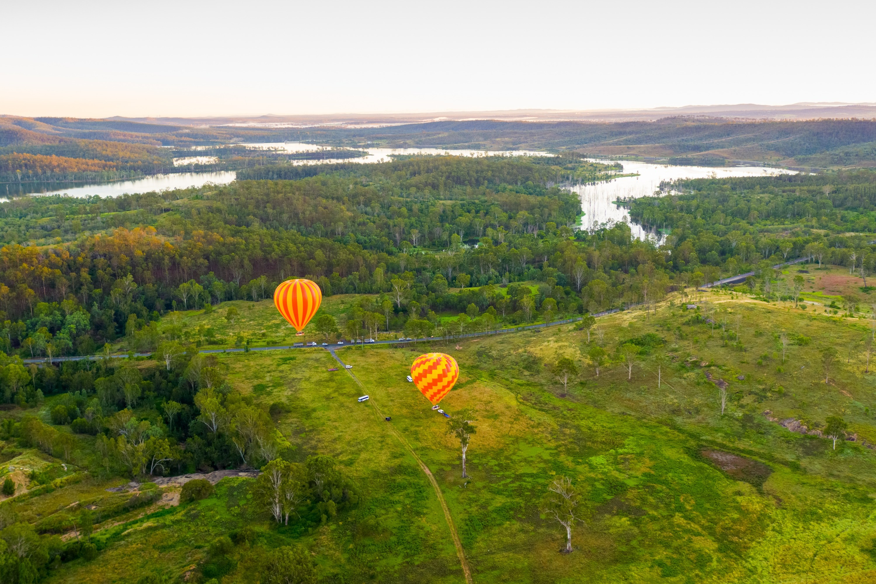 Hot air balloon landscape