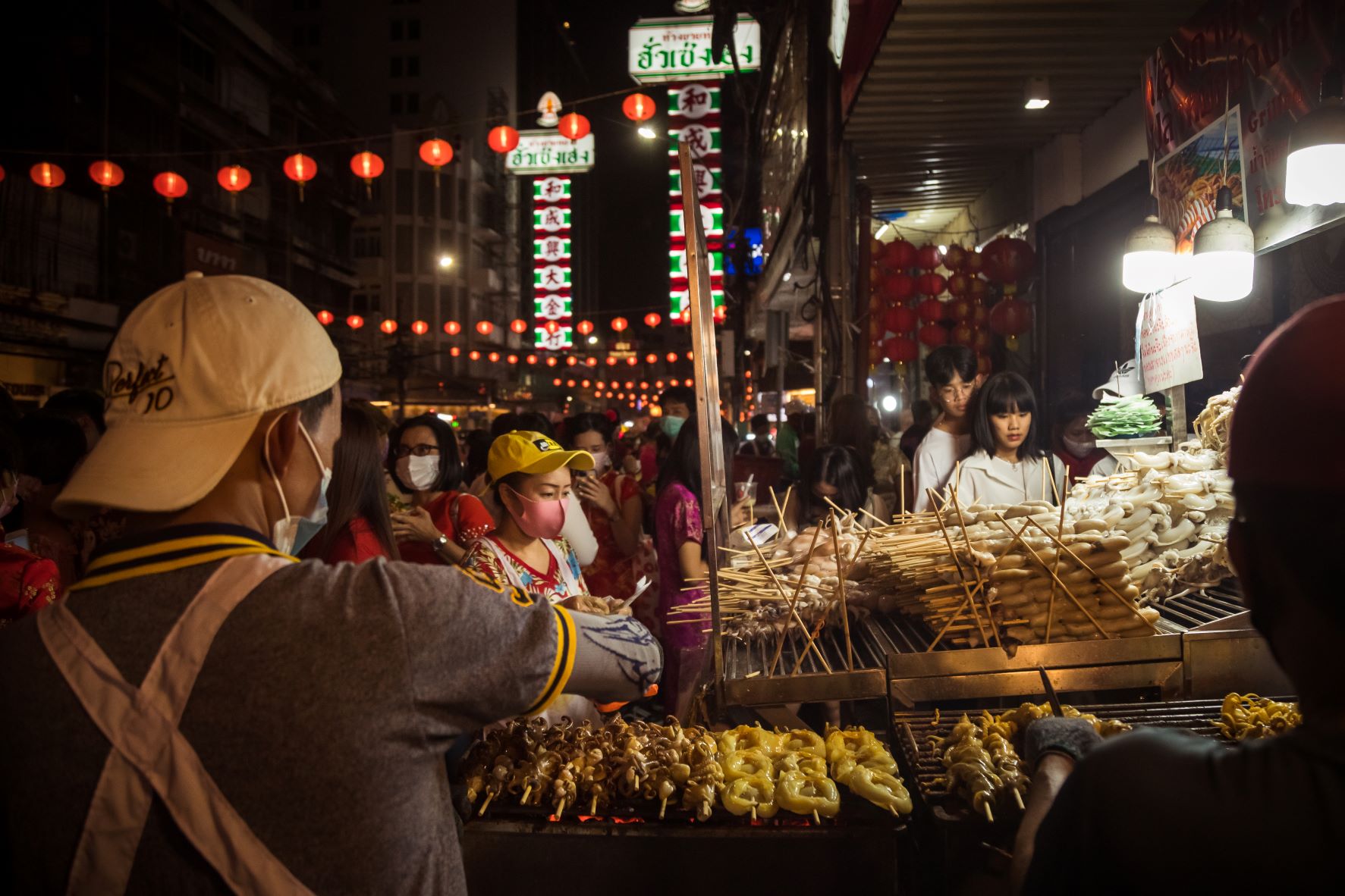 曼谷唐人街夜市美食之旅，步行
