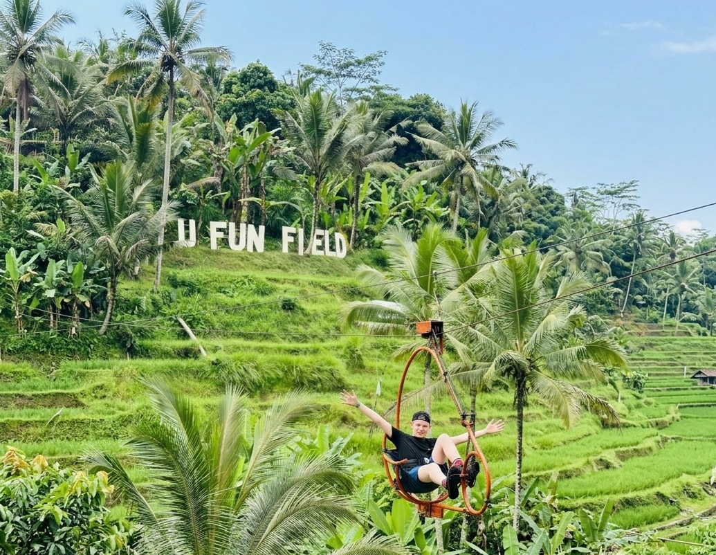 Ride the only Sky Cycle in Bali and enjoy exclusive views of private rice terraces.
