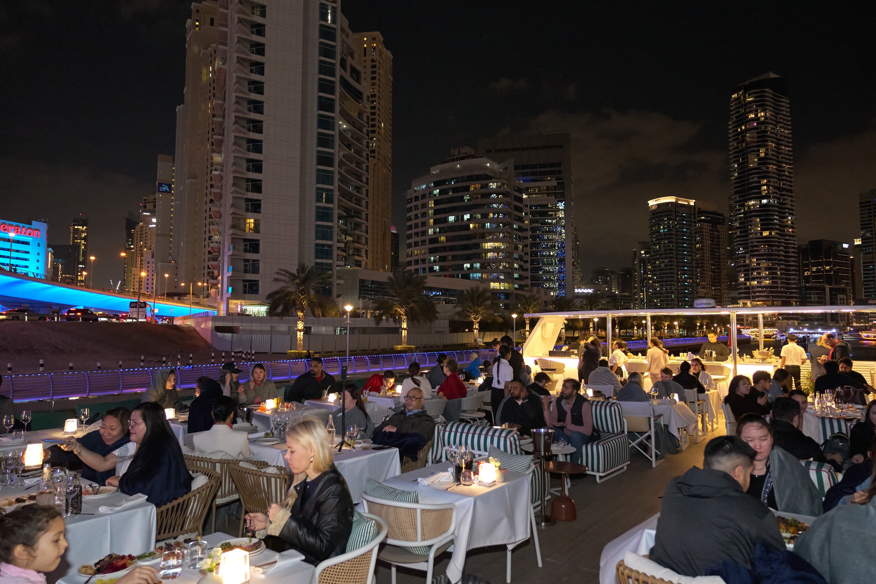 Noble Luxury Dinner Cruise at Dubai Marina with Michelin Chef Menu